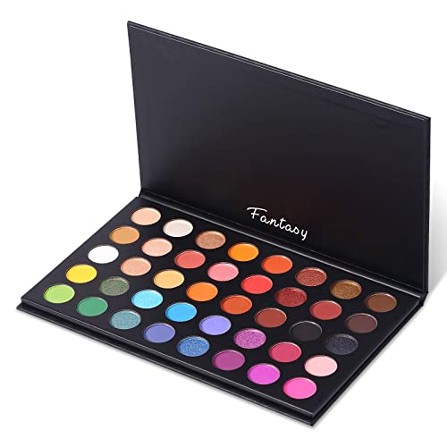Highly Pigmented Eye Makeup Palette, Matte Shimmer Metallic Eyeshadow Pallet Long Lasting Blendable Natural Colors Make Up Eye Shadows Cosmetics Gift Prism Makeup