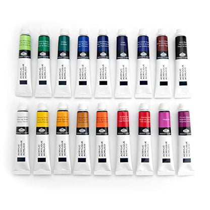 Royal & Langnickel Acrylic Color Artist Tube Paint, 21ml, 18-Pack - WoodArtSupply