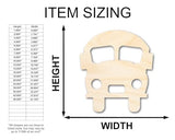Unfinished Wood Cute School Bus Shape | Back to School | Kids Crafts | Craft Cutout | up to 36" DIY 3" / 1/2" 24 Hour Crafts