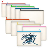 Legigo 10 Pack Blank DIY Craft Bag Canvas Pen Case Blank Makeup Bags - Canvas Pencil Bag Cotton Canvas Cosmetic Bag Multi-Purpose Travel Cosmetic Bag Legigo