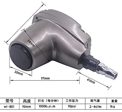 Pneumatic Automatic Palm Of Speed Air Hammer Scaler Handheld Air Chipping Hammer Tool for Pressure rubber/Car Tire Mending Fixing with 5 Tips - WoodArtSupply