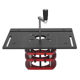 Alvinlite Router Lift Kit Manual Lifting Router Lift System Kit Router Table Saw Insert Base Plate for Router Plates and Lift Systems(Black) Alvinlite