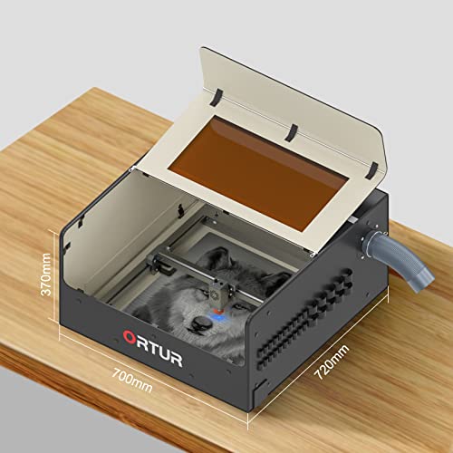 ORTUR Laser Engraver Enclosure, Fireproof and Dustproof Protective Cover with Exhaust Fan for All ORTUR Laser Engravers, Insulates Against Smoke and Ortur