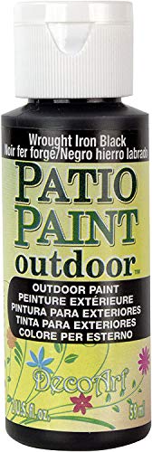 DecoArt Patio Paints - 2 Pack 2oz Wrought Iron Paint - Acrylic Water Based Weatherproof Paint -Scruff & Scratch Resistant Outdoor Paint for Patio DecoArt