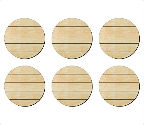6 Pack of 3 inch Circle shiplap curout , Circle Wood cutouts, Unfinished Shiplap circle wood cutout, DIY Craft wooden cutout WoodArtSupply