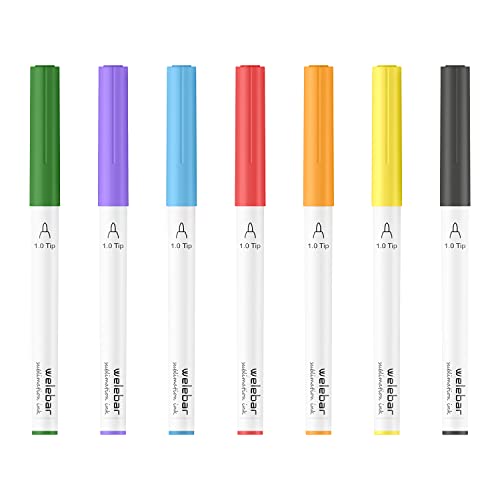 Welebar 1.0 Tip Infusible Pens for Cricut Maker/Maker 3/Explore 3/Air 2/Air, 7 Pack Assorted Sublimation Ink Pens for Mugs, T-shirt, DIY Crafts Welebar