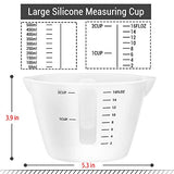 500ml Large Silicone Measuring Cups, Gartful 2-Cup Resin Mixing & Pouring Cups for Epoxy, Resin Jewelry Making, Nonstick Reusable Craft Measuring Gartful