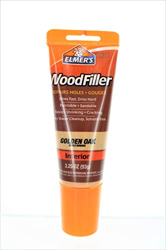 Elmer's E861 Carpenter's Wood Filler, 3.25-Ounce Tube, Golden Oak - 6 Pack - WoodArtSupply