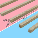 250 Pcs Balsa Wood Sticks 1/8 x 1/8 x 12 Inch balsa Wood Strips Hardwood Square Dowels balsa Wood dowels Unfinished Wooden Strips for Craft DIY GEKIXUTP