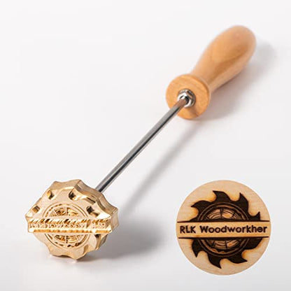 Custom Durable Brass Branding Iron by STAMTECH for Wood, Leather, and Crafts - WoodArtSupply