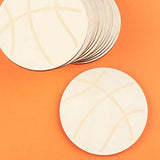 Factory Direct Craft Group of 24 Unfinished Wooden Basketball Cutouts for Sports Themed Decorating and Craft Activities Factory Direct Craft