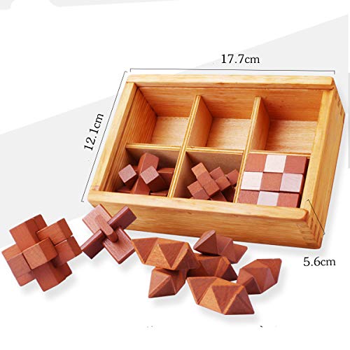 Brain Teaser Puzzles 3D Children's Adult IQ Test Puzzles for Unlock Interlock Puzzle Wooden Toys