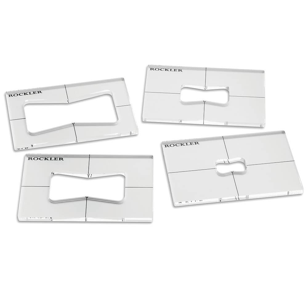 Nested Bow Tie Router Inlay Template Set - Durable 6mm Acrylic Router Templates for Woodworking - Decorative Wood Inlay Pieces for Split Prevention – ROCKLER