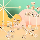 Zhanmai 2 Sets 120 Pieces Wooden Building Blocks Toys Kids Wooden Toys Educational Natural Wood Toys Learning Wooden Blocks Different Sized Toy Zhanmai