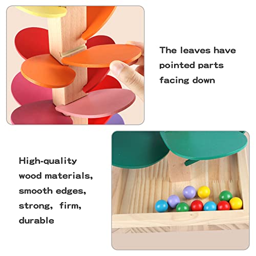 Vomocent Wooden Music Tree Toy for Kids, Marble Ball Run Track Game for Toddlers, Marble Tree Educational Montessori Toy Boy Girl Gifts Vomocent