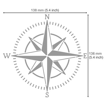 Aleks Melnyk #72 Compass Rose Stencil Small, Nautical Stencil for Painting on Wood, Template Craft Wood Burning, Pyrography, Painting and Engraving, - WoodArtSupply