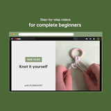 Macrame Kit for Beginners with Step-by-Step Video Tutorials Christmas Tree Craft Starter Kit for Adults Kids DIY Wall Hanging Art Decor Festive FLORAVITA