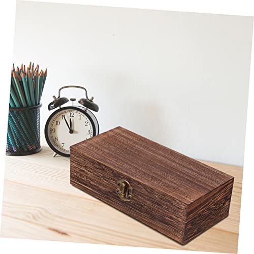 NOLITOY 2 Sets 2pcs Solid Wood Storage Box Antique Decor Small Containers Country Jewelry Wood Decor Unfinished Wood Jewelry Storage Case Retro Style NOLITOY