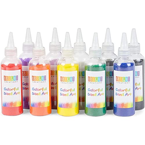 Bright Creations Colored Sand Bottles, Rainbow Colors (0.33 lb, 10 Pack) Bright Creations