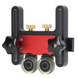 Double Wheel Stock Roller, Adjustable Thin Table Saw Jig Universal Featherboards Table Saw Feeding Guide Roller for Table Saw Feeding Guide, Aluminum Pyhodi