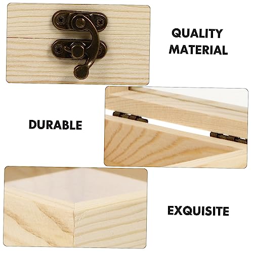 ABOOFAN 3 Pcs Wooden Box with Glass Lid Jewelry Gift Boxes for Earrings Jewelry Container Plain Gift Boxes Earring Display Holder Glass Jewelry ABOOFAN