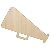 Megaphone Bullhorn Coach Cheerleading Unfinished Wood Shape Piece Cutout for DIY Craft Projects - 1/8 Inch Thick - 6.25 Inch Size Sniggle Sloth