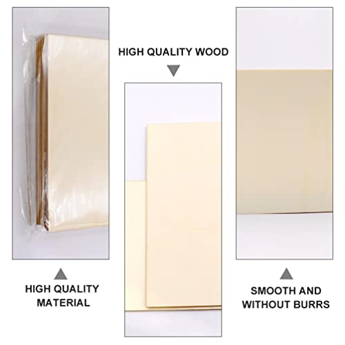 MAGICLULU 10pcs Unfinished Rectangular Wood Slice Natural Unfinished Wood Board Blank Wooden Rectangular Cutouts for DIY Arts Craft Project (20 * MAGICLULU