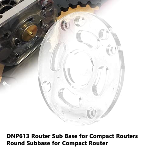 DNP613 Router Sub Base Compatible with D-EWALT 20V Compact Routers Round Subbase, Adopts a Transparent Design Ensure Maximum Visibility in Operation - WoodArtSupply