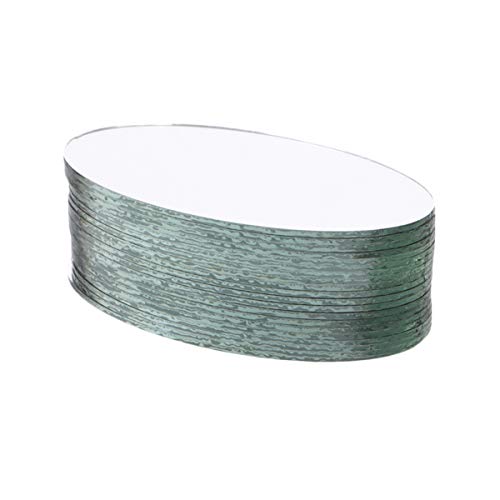SEWACC Mirror Mosaic Tiles 20pcs Mini Oval Mirrors Craft Mirrors Tiles Women Make Up Mirror Unfinished Mirror Lens Glass Mosaic Tile for DIY Craft SEWACC