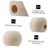 DIYEAH 300 Pcs Wooden Beads African Beads Unfinished Wood Spacer Beads Craft Wood Wreath Beads Wood Beads for Crafts Semi Precious Beads DIY DIYEAH