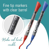 The Mega Deals Quartet Dry Erase Markers, 2 Whiteboard Erasers Bundle - 12 Count Assorted Fine Tip Whiteboard Markers and 2 Magnetic Dry Erase Eraser The Mega Deals