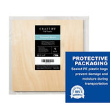 Plywood Sheet Board Squares, A Grade, 12 x 12 inch, 1/4 inch Thick, Pack of 5 Unfinished Wood for Crafts Basswood by Craftiff Craftiff