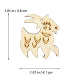 SUPVOX 10Pcs Unfinished Wood Cutout Wooden Goat Shape Natural Wood Pieces for DIY Arts Crafts Projects SUPVOX