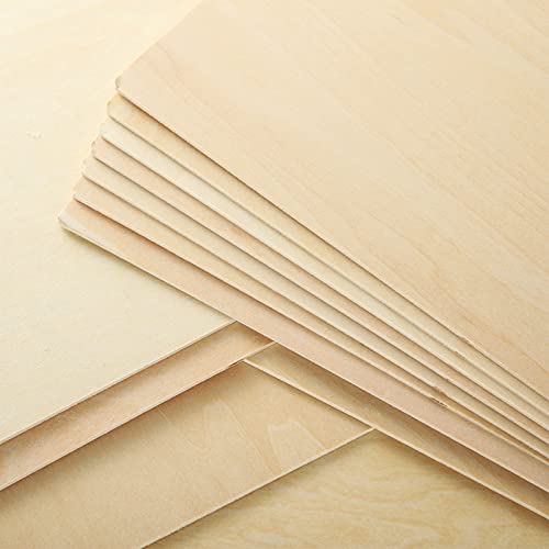 16 Pack 12 x 12 inch Basswood Sheets Thin Wood Panel 2 mm Unfinished Wood Boards Square Plywood Sheets for Painting, DIY Project, Mini House Acrux7