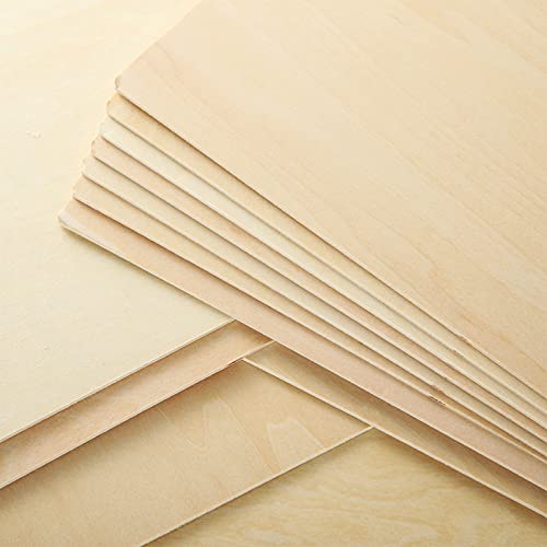 16 Pack 12 x 12 inch Basswood Sheets Thin Wood Panel 2 mm Unfinished Wood Boards Square Plywood Sheets for Painting, DIY Project, Mini House