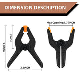 16 Pack Spring Clamps - 3.5 Inch Small Clamps for Backdrop Stand, Heavy Duty Clamps, Plastic Clips for Crafts and Backdrop Clips Clamps - Backdrop DUIJINYU