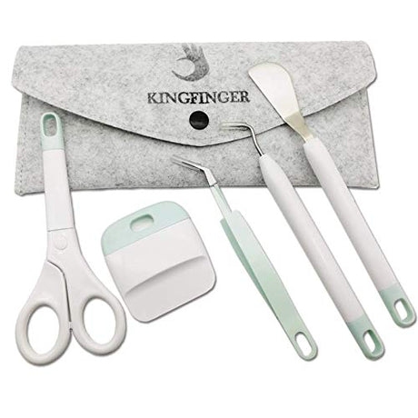 Craft Vinyl Weeding Tools Set,Precision Craft Vinyl Tools Kit,Weeding Kits for Cricut/Silhouette/Oracal 631 651 751 Vinyl … KINGFINGER