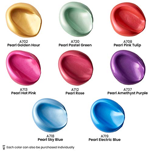 Arteza Metallic Acrylic Paint, Set of 8 Jewel Tones Colors in 4.06oz Tubes, Rich Pigments, Non Fading, Paints for Artists and Hobby Painters ARTEZA
