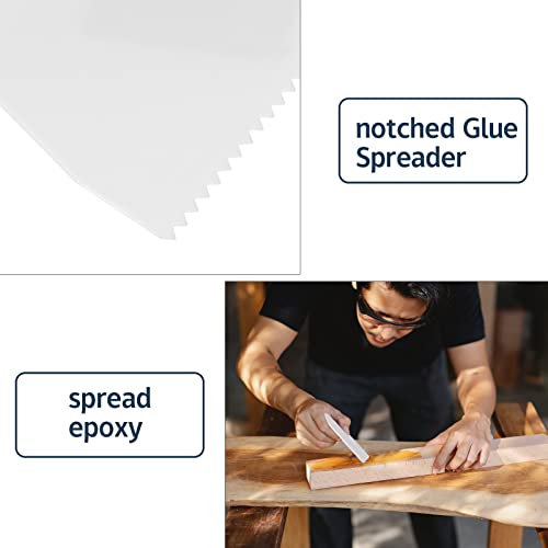 DLUGOPIS adhesive spreader notched Glue Spreader adhesive barrier spreader plastic trowel notched 3/16 Inch Inch Tooth, Hardwood Flooring Spreader - WoodArtSupply