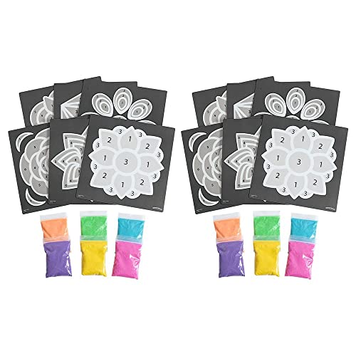 Colorations World of Art - India Rangoli, 6 Designs with Sand - Set of 12 Colorations