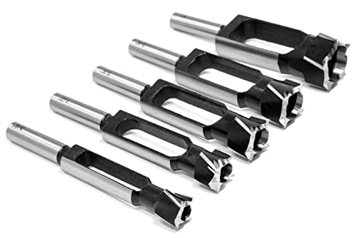 WEN DB051T 5-Piece Tenon and Deep Plug Cutter Drill Bit Set with Carrying Case WEN