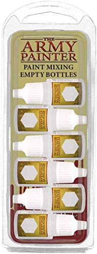 The Army Painter Paint Mixing Empty Dropper Bottles-12 ml, Pack of 6 Bottles with Dropper-Plastic Dropper Bottles for Acrylic Paint-Empty Plastic The Army Painter