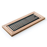 Homewell White Oak Wood Floor Register, Flush Mount Vent with Damper, 4X14 Inch, Unfinished Homewell
