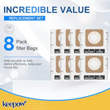 KEEPOW Shop Vac Bags Compatible with Craftsman 4 Gallon Wet/Dry Vacuum & for Dewalt DXV04T 4 Gallon Vac, shop vac accessories, Replacement Part# - WoodArtSupply