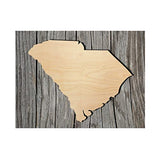 South Carolina State Wood Craft,Unfinished Wooden Cutout Art,DIY Wood Sign, Inspirational Farmhouse Wall Plaque,Rustic Home Decor for Home Bedroom Arupkeer