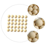 SEWACC 60PCS Wooden Beads Small Wooden Balls Wooden Balls for Crafts paintable Wooden no Hole Wood Beads Round Wood Balls Unfinished Wood Beads gnome SEWACC