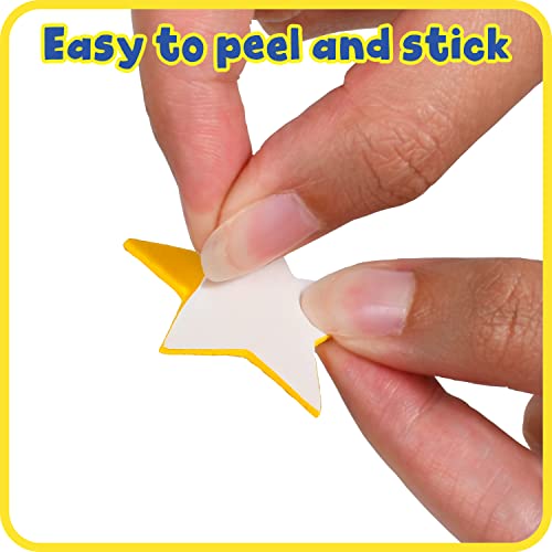 READY 2 LEARN Glitter Foam Stickers - Silver and Gold Stars - Pack of 168 - Self-Adhesive Stickers - Stickers for Scrapbooks and Cards READY 2 LEARN