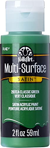 FolkArt Multi-Surface Paint in Assorted Colors (2 oz), 2917, Classic Green - WoodArtSupply