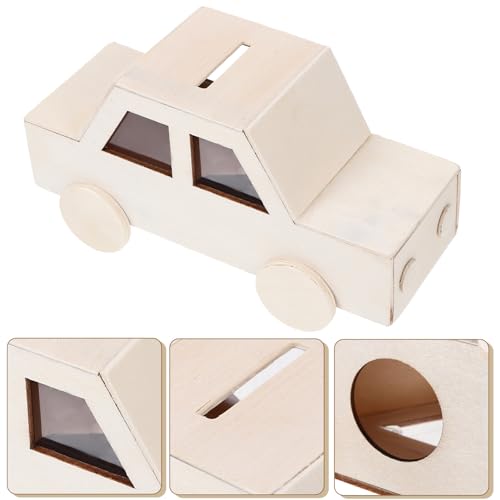 MAGICLULU Unfinished Coin Bank Unfinished Piggy Bank Coin Storage Cases Blank Piggy Bank Paint Your Own Piggy Bank Change Container Versatile Coin MAGICLULU