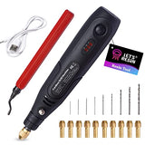 LET'S RESIN Cordless Resin Drill,3-speed Adjustment &Rechargeable Jewelry Drill with Deburring Tool&19Pcs Accessories,Multi-Purpose Hand Drill Resin LET'S RESIN